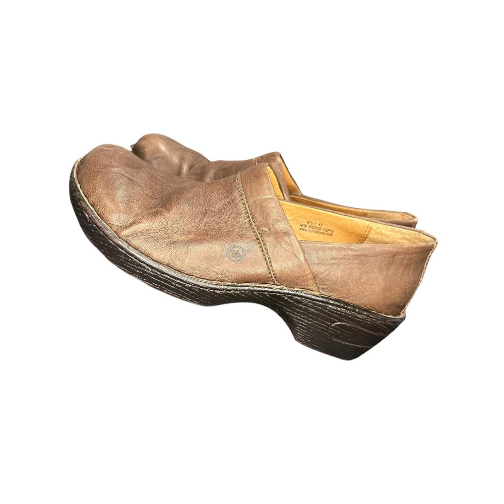 Born Leather Brown Comfort Clogs Size 9.5 Slip on shoes